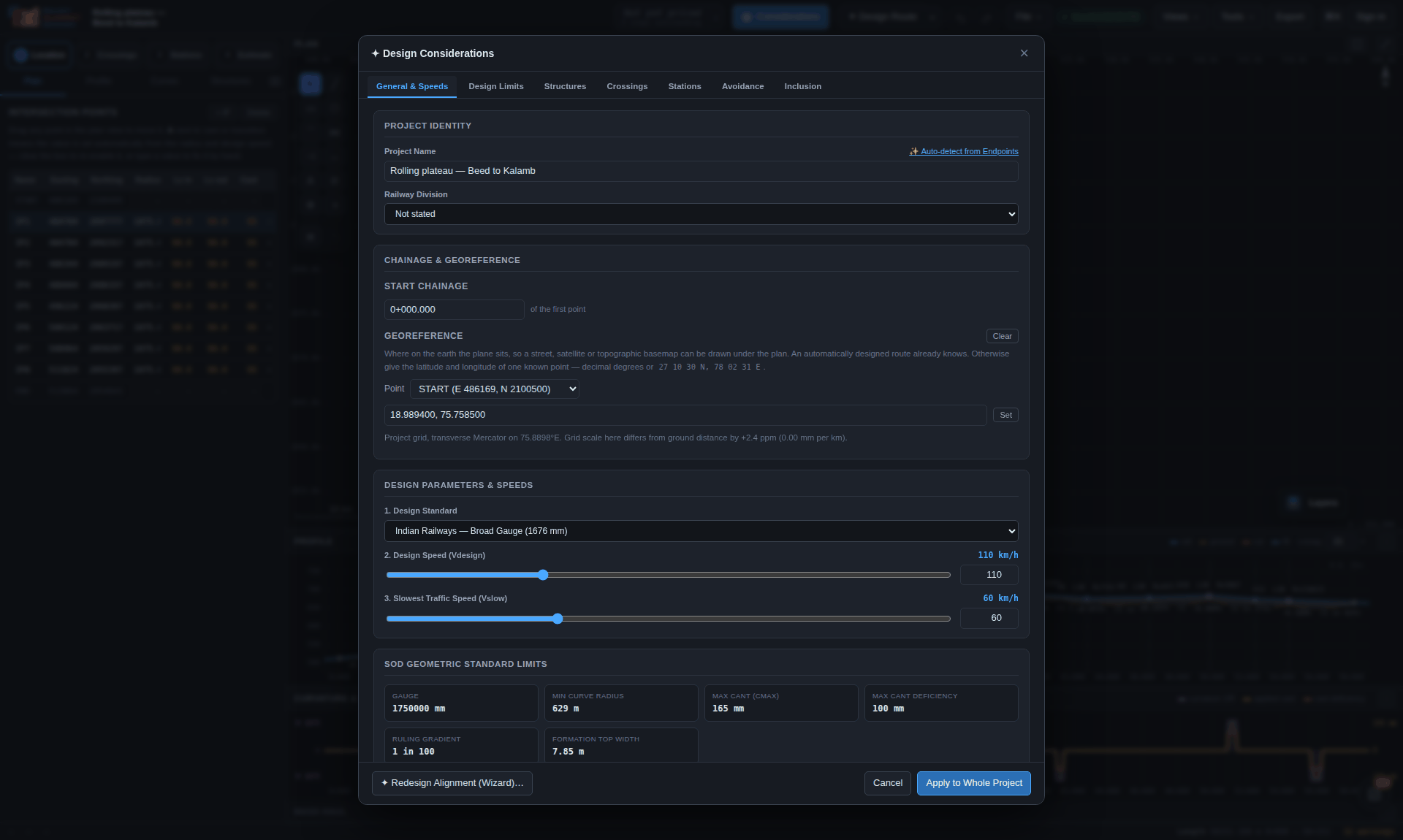 The considerations console