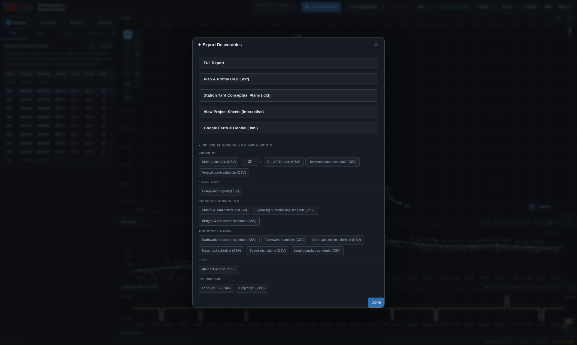 The Export Deliverables dialog