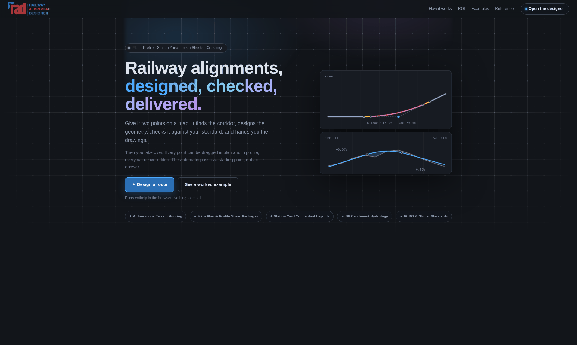 The landing page